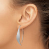 Lex & Lu Sterling Silver w/Rhodium & Brushed Earrings LAL47805 - 3 - Lex & Lu