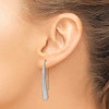 Lex & Lu Sterling Silver Polished and Brushed Earrings - 3 - Lex & Lu