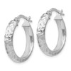 Lex & Lu SS Radiant Essence Rhodium-plate Hinged Hoop Earrings LAL47850 - 2 - Lex & Lu