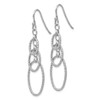 Lex & Lu Sterling Silver Textured Dangle Shepherd Hook Earrings - 2 - Lex & Lu