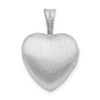 Lex & Lu Sterling Silver Flower Border 12mm Heart Locket - 3 - Lex & Lu