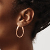 Lex & Lu Sterling Silver Rose Gold-plated Polished Hoop Earrings - 3 - Lex & Lu