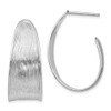 Lex & Lu Sterling Silver Polished and Textured Earrings - Lex & Lu