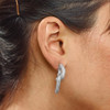 Lex & Lu Sterling Silver D/C Removable Front Back Earrings LAL47970 - 4 - Lex & Lu
