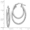 Lex & Lu Sterling Silver Polished D/C Oval Hoop Earrings LAL47997 - 4 - Lex & Lu