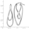Lex & Lu Sterling Silver Polished Twisted Oval Hoop Earrings - 4 - Lex & Lu