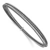 Lex & Lu SS and Ruthenium Plated D/C 10 layer Slip on Bangle - Lex & Lu