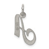 Lex & Lu Sterling Silver Small Fancy Script Initial A Charm - 4 - Lex & Lu