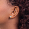 Lex & Lu Sterling Silver 6mm CZ Round Bezel Stud Earrings - 3 - Lex & Lu
