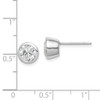 Lex & Lu Sterling Silver 6mm CZ Round Bezel Stud Earrings - 4 - Lex & Lu