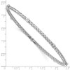 Lex & Lu Sterling Silver CZ Polished Textured Bangle LALQLF490 - 3 - Lex & Lu