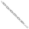 Lex & Lu Sterling Silver Polished and Textured Link Bracelet LAL48181 - 2 - Lex & Lu