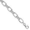 Lex & Lu Sterling Silver Polished and Textured Link Bracelet LAL48189 - Lex & Lu