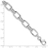 Lex & Lu Sterling Silver Polished and Textured Link Bracelet LAL48189 - 4 - Lex & Lu