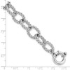 Lex & Lu Sterling Silver Woven Link Bracelet-Fancy Spring Ring - 5 - Lex & Lu