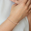 Lex & Lu Sterling Silver Rose Gold-plated D/C Adjustable Bracelet - 5 - Lex & Lu