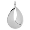 Lex & Lu Sterling Silver Polished and Textured Pendant LAL48259 - 3 - Lex & Lu