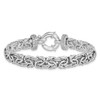 Lex & Lu Sterling Silver Polished and Textured CZ Bracelet - 3 - Lex & Lu