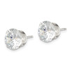 Lex & Lu Sterling Silver 9mm Round Snap Set CZ Stud Earrings - 2 - Lex & Lu