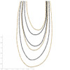 Lex & Lu Sterling Silver Gold/Black Rhodium-plated Necklace - 5 - Lex & Lu