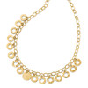 Lex & Lu Sterling Silver Gold-tone Circles Necklace - Lex & Lu