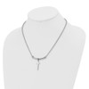 Lex & Lu Sterling Silver Polished Cross Necklace - 4 - Lex & Lu