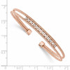 Lex & Lu Sterling Silver w/Rhodium Rose Gold-plated CZ Woven Cuff - 2 - Lex & Lu