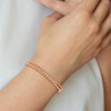 Lex & Lu Sterling Silver w/Rhodium Rose Gold-plated CZ Woven Cuff - 3 - Lex & Lu