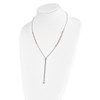 Lex & Lu Sterling Silver Rose Gold-plated D/C Adjustable Necklace - 4 - Lex & Lu