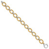 Lex & Lu Sterling Silver Gold-tone CZ Woven Link Bracelet - 2 - Lex & Lu