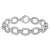 Lex & Lu Sterling Silver w/Rhodium CZ Woven Link Bracelet - 3 - Lex & Lu