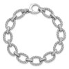 Lex & Lu Sterling Silver w/Rhodium CZ Woven Link Bracelet - 5 - Lex & Lu