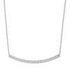 Lex & Lu Sterling Silver Bar Necklace 9'' - Lex & Lu