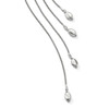 Lex & Lu Sterling Silver Polish Multi-strand Bead Dangle Knot Necklace - 3 - Lex & Lu