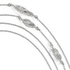 Lex & Lu Sterling Silver Polish Filigree Multi-strand Fancy Necklace - Lex & Lu