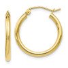 Lex & Lu 10k Yellow Gold Polished Hinged Hoop Earrings LAL48507 - Lex & Lu