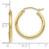 Lex & Lu 10k Yellow Gold Polished Hinged Hoop Earrings LAL48507 - 4 - Lex & Lu