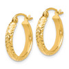 Lex & Lu 10k Yellow Gold D/C Hinged Hoop Earrings LAL48519 - 2 - Lex & Lu