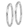 Lex & Lu 10K White Gold Twisted Hinged Hoop Earrings - 2 - Lex & Lu
