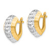 Lex & Lu 10k Yellow Gold w/Rhodium D/C Hinged Earrings - 2 - Lex & Lu