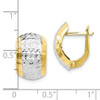 Lex & Lu 10k Yellow Gold w/Rhodium D/C Hinged Earrings - 4 - Lex & Lu