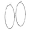 Lex & Lu Sterling Silver Polished Hinged Hoop Earrings LAL48567 - 2 - Lex & Lu
