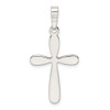 Lex & Lu Sterling Silver Polished and Textured Cross Pendant LAL4857 - 4 - Lex & Lu