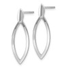 Lex & Lu Sterling Silver Polished Post Dangle Earrings LAL48602 - 2 - Lex & Lu