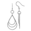 Lex & Lu Sterling Silver Textured Hook Dangle Earrings LAL48614 - Lex & Lu
