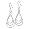 Lex & Lu Sterling Silver Textured Hook Dangle Earrings LAL48614 - 2 - Lex & Lu