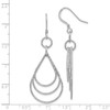 Lex & Lu Sterling Silver Textured Hook Dangle Earrings LAL48614 - 4 - Lex & Lu