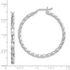 Lex & Lu Sterling Silver Twist 40mm Hoop Earrings - 4 - Lex & Lu