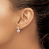 Lex & Lu Sterling Silver Pink Heart CZ Earrings LAL4891 - 3 - Lex & Lu