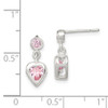 Lex & Lu Sterling Silver Pink Heart CZ Earrings LAL4891 - 4 - Lex & Lu